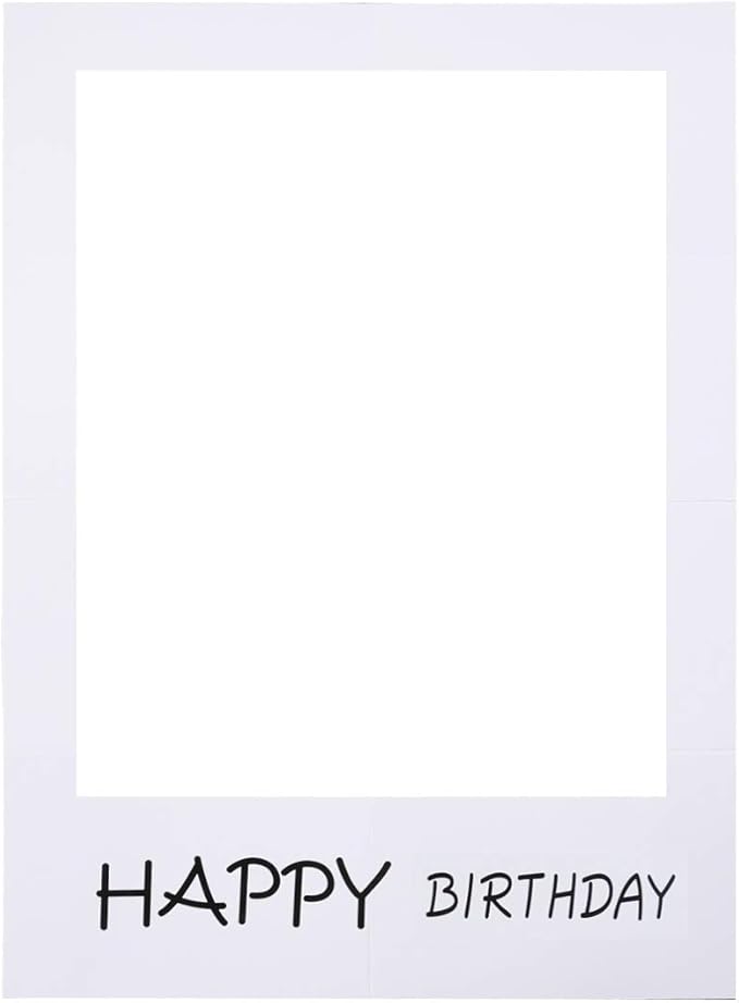 LUOEM Happy Birthday Party Frame Photo Prop Birthday DIY Paper Picture Frame by LUOEM