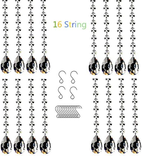 16 Pack 20" Hanging Crystals for Chandeliers Clear Teardrop Crystal Chandelier - Image 8