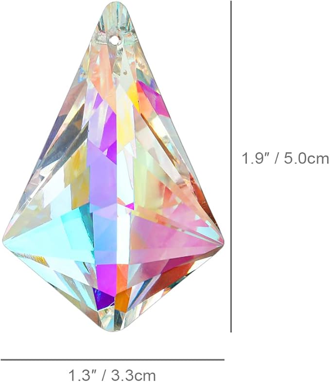 50mm Sun Catchers with Crystals, Colored Horns Crystal Prisms, Glass Pendant - Image 6