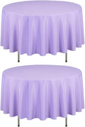LTC LINENS 2 Pack 90 Inch Round Tablecloth Lavender by LTCLINENS