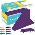 Purple Plastic Table Cover Roll - 54IN x 300FT by Niuara