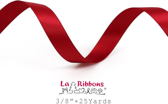 LaRibbons 3/8 Inch 25 Yard Double Faced Satin Ribbon - Image 3
