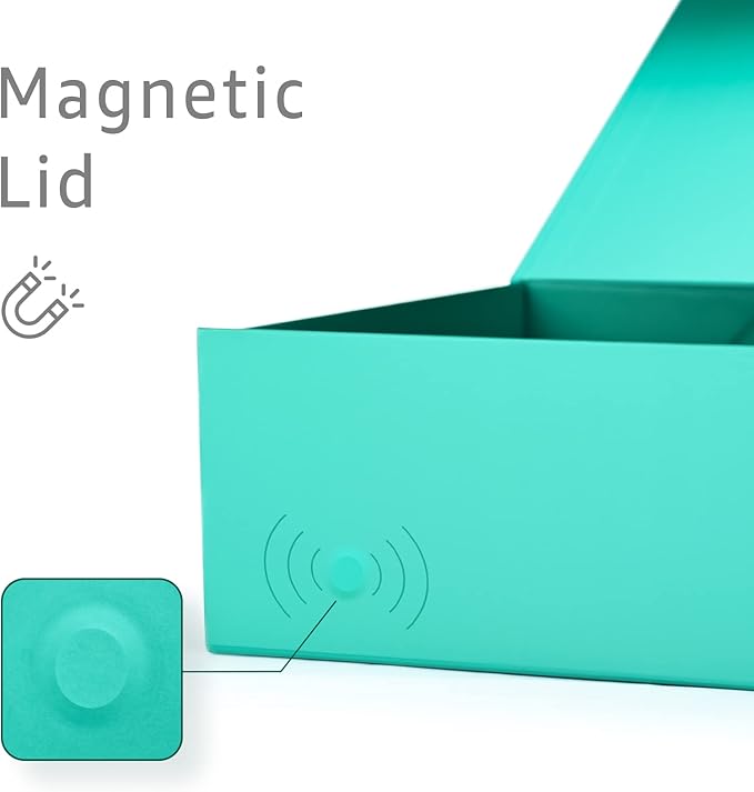 LIFELUM Green Blue Gift Box 13.85 x 8.35 x 4.45 inch, 1 Pack Big Gift Box - Image 3
