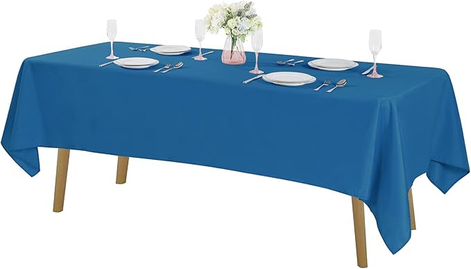 Rectangle Tablecloth 60x120 inch Washable Polyester Fabric Table Cloth by Cupuamon