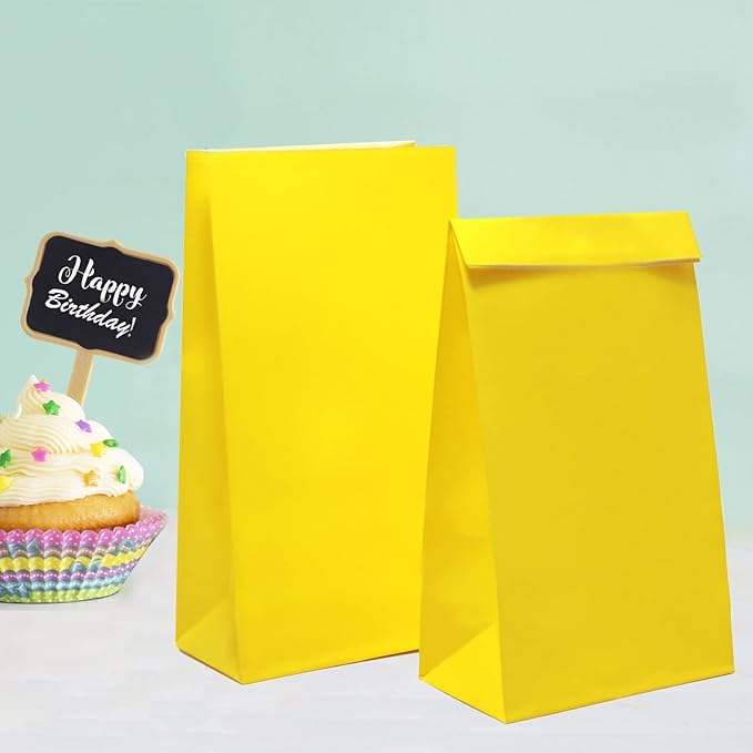 Oletx 30-Pack Yellow Party Favor Paper Bags, Babyshower, School Activities - Image 4