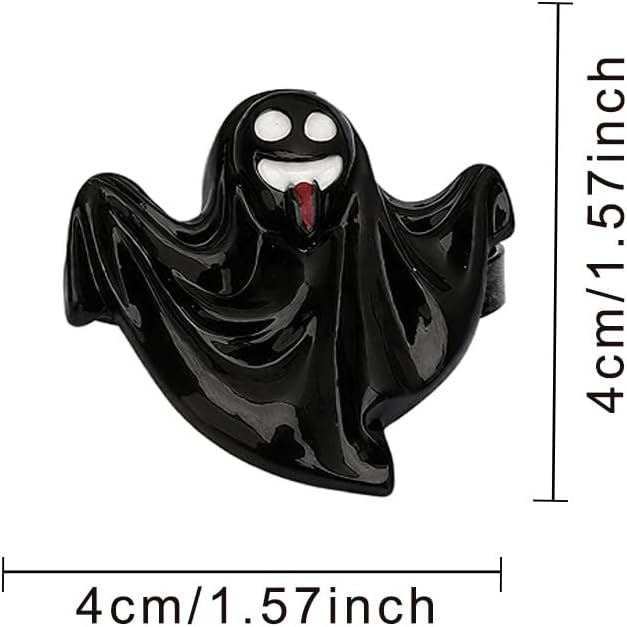 Ghost Napkin Rings Set of 6, Halloween Party Napkin Holder Buckles, - Image 4