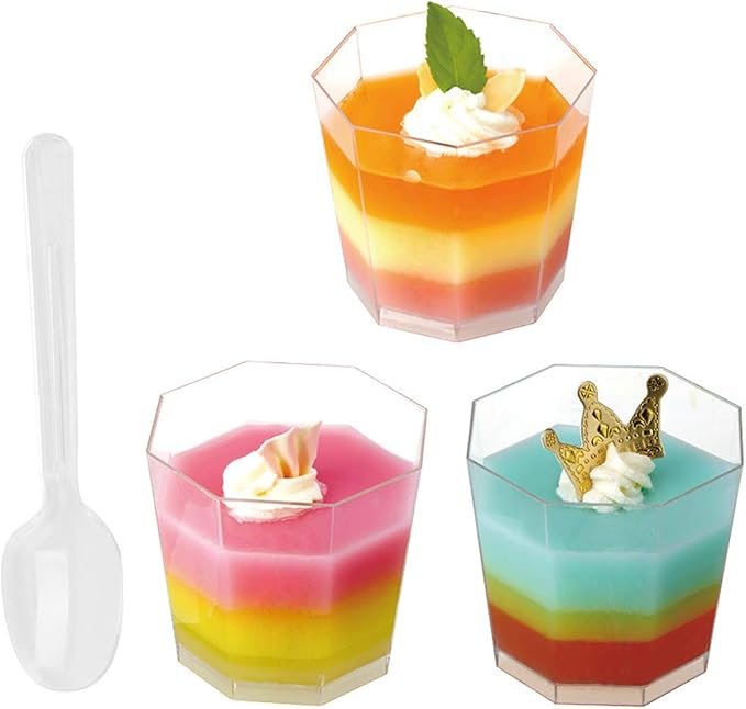 Foraineam 100 Pack 5.4 oz. Clear Plastic Dessert Cups - Image 4