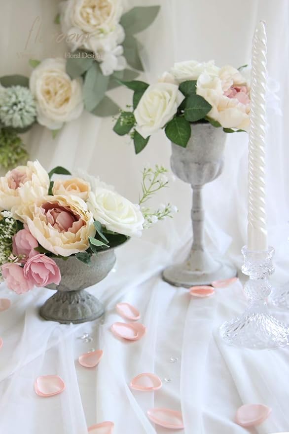 Floroom 300pcs Rose Petals Blush Faux Silk Flower Petals - Image 2