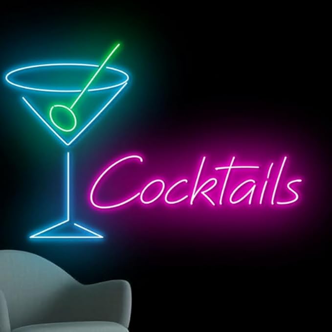 Martini Cocktails Neon Sign, Cocktail Led Sign, Cocktail Martini Neon Light - Image 3