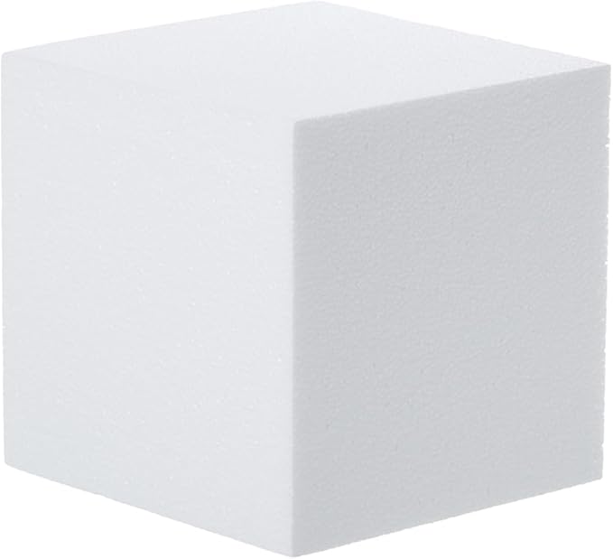 Crafare 4 Pack Craft Foam Blocks 6x6x6inch Polystyrene Brick Square - Image 2