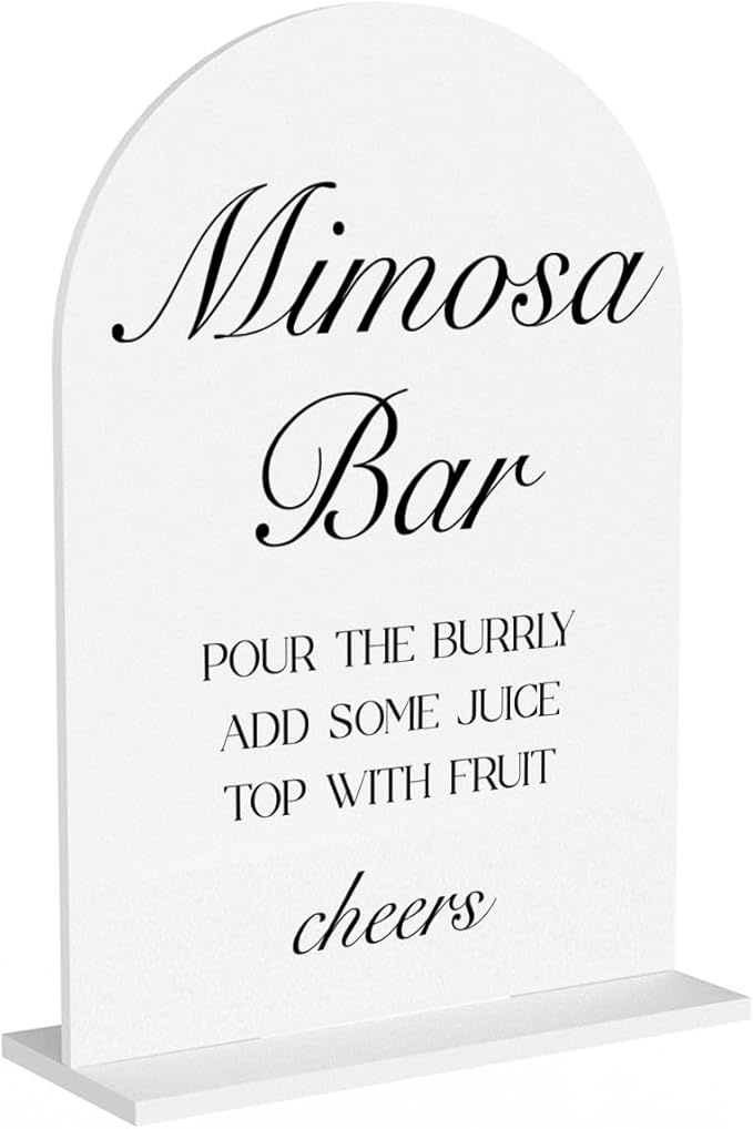 Mimosa Bar Sign, Open Bar Signs, Wedding Engagement Bridal Shower Decor by AASRR