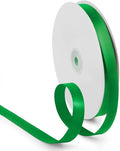 5/8 Inch 100 Yards Satin Ribbon Green, Solid Color Fabric Ribbon by HimBen