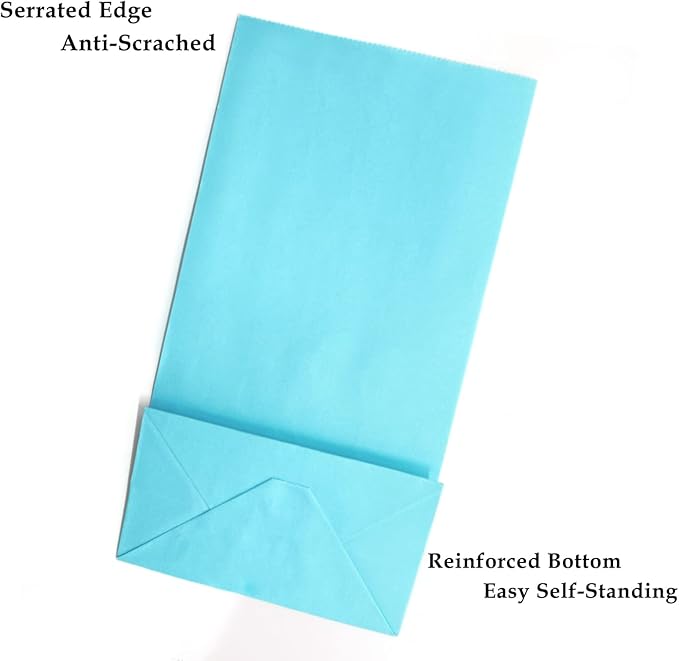 Oletx 30-Pack Blue Party Favor Paper Bags, Babyshower, School Activitities - Image 4