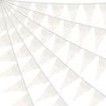 40M/130FT White Triangle Pennant Banner Flag Metallic Fabric Bunting Garland by raqieden