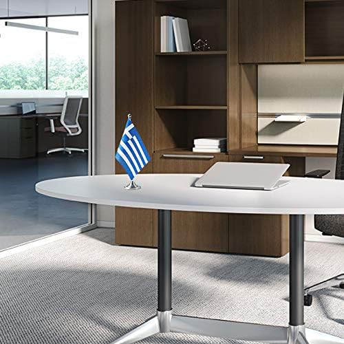Greece Flag Greek Flags, Small Mini Greek Desk Flag, Used - Image 3
