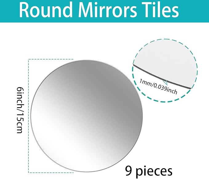 9PCS Small Round Mirror Centerpieces - Image 3