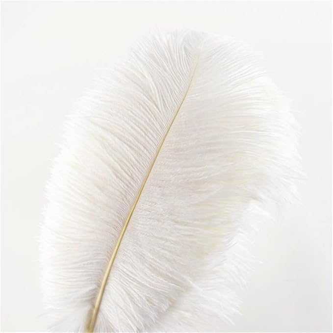 THARAHT 12pcs White Ostrich Feathers Natural Bulk 20-22Inch 50cm-55cm - Image 8