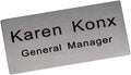Custom Engraved Name Tag Badge for Business Personalized Identification by Icomecn