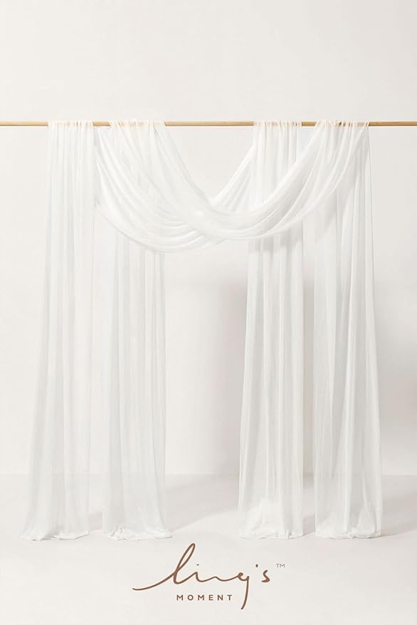 Ling's moment Wedding Arch Draping Fabric 2 Panels 32Ft x 30" Wrinkle-Free - Image 3