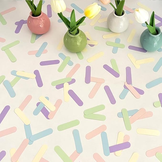 Candy Color Stripes Confetti For Table - Image 2