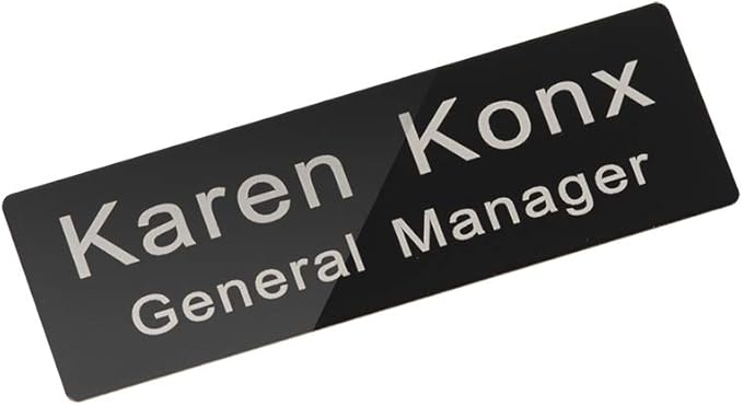 Custom Engraved Name Tag Badge for Business Personalized Identification by Icomecn