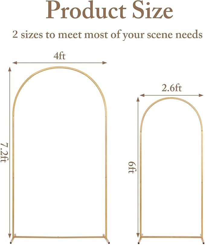 Metal Arch Backdrop Stand and Cover Set, 6FT Party Backdrop, Backdrop Stand - Image 2