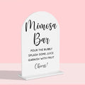Wedding Mimosa Bar Supplies, Bridal Shower Sign White Acrylic Table Sign by Unknown
