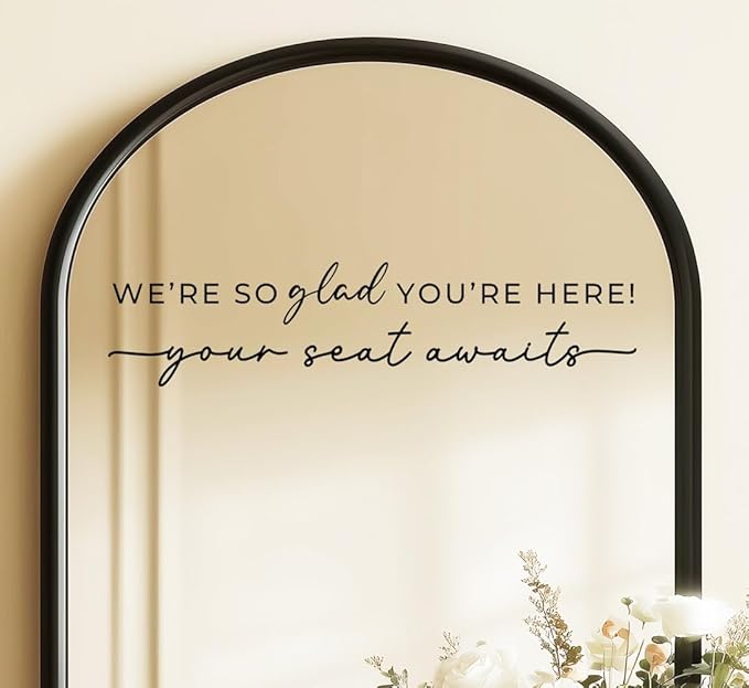 Wedding Sign Decal, Seating Chart, Welcome Vinyl Wedding Mirror Decal, We're So - Image 6
