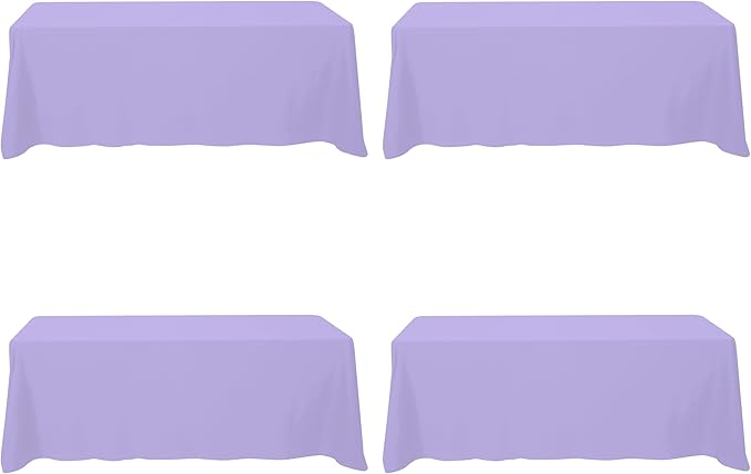 BRILLMAX 4 Pack Lavender Tablecloths by BRILLMAX