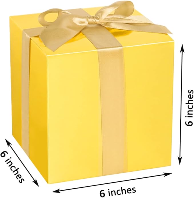 COTOPHER Small Gift Boxes 25 Pack 6x6x6 inches Gold Gift Boxes - Image 5
