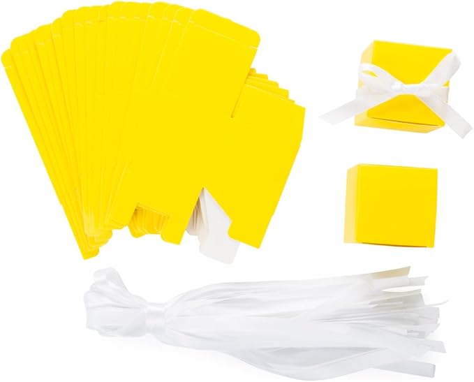 AWELL Yellow Gift Candy Box Bulk 2x2x2 inches - Image 5