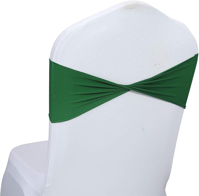 VDS Pack of 300 PCS | Green | Spandex Chair Sashes Bows Without Buckle | - Image 2