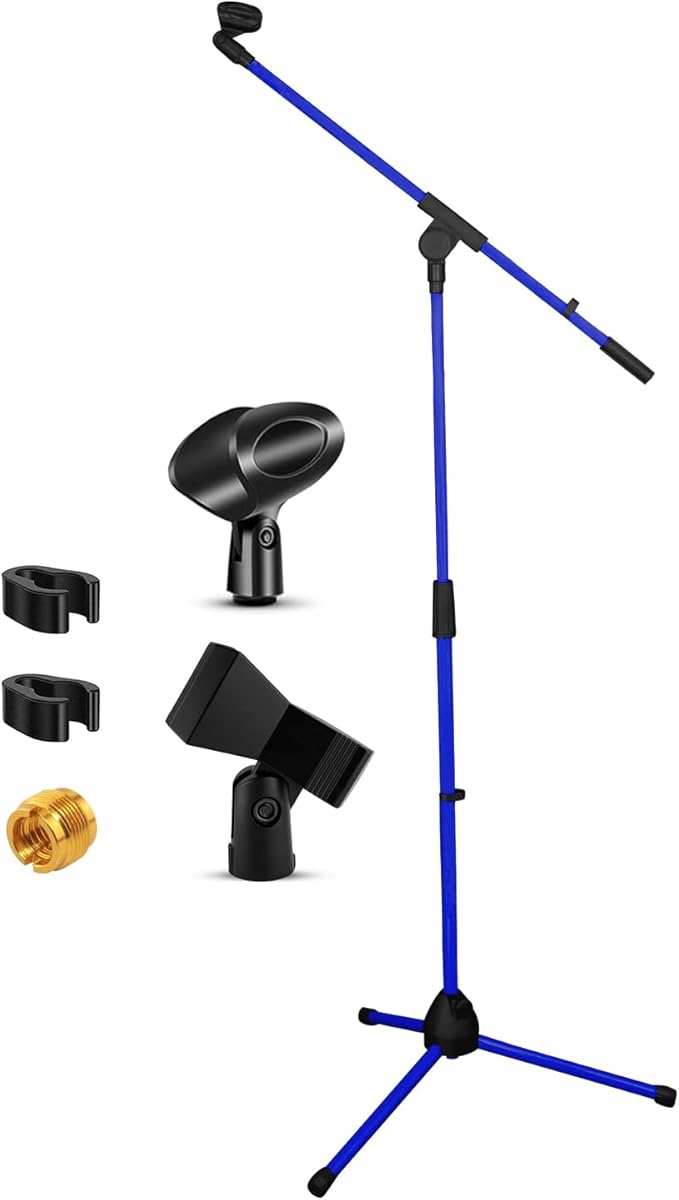 5 Core Tripod Mic Stand Floor Adjustable 18 to 72 Inches Sturdy Boom Arm Holder by 5Core