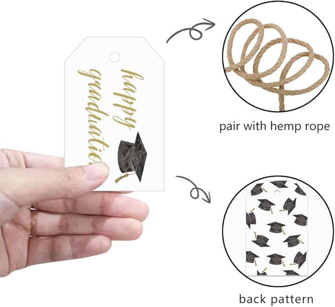 50 Pcs Graduation Gift Tags, Congrats Grad Party Favors Gift Tags - Image 5