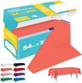 Orange Plastic Table Cover Roll - 54IN x 300FT by Niuara