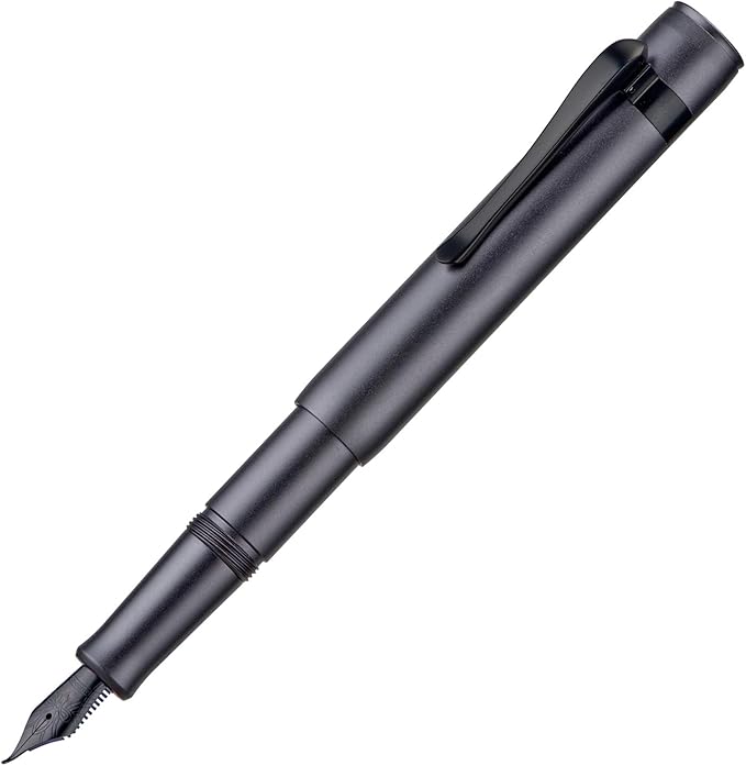 Hongdian M2 Black Forest Mini Fountain Pen, Bent Nib & Sleek Shape Aluminium - Image 2