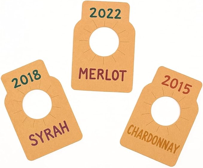 200 PCS Wine Bottle Tags –Paper Hanging Cellar Labels - Image 2