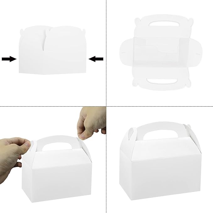 Xxcxpark 24 PCS White Gift Boxes 6.2x3.5x3.5 inches, Party Favor Kraft Paper - Image 4