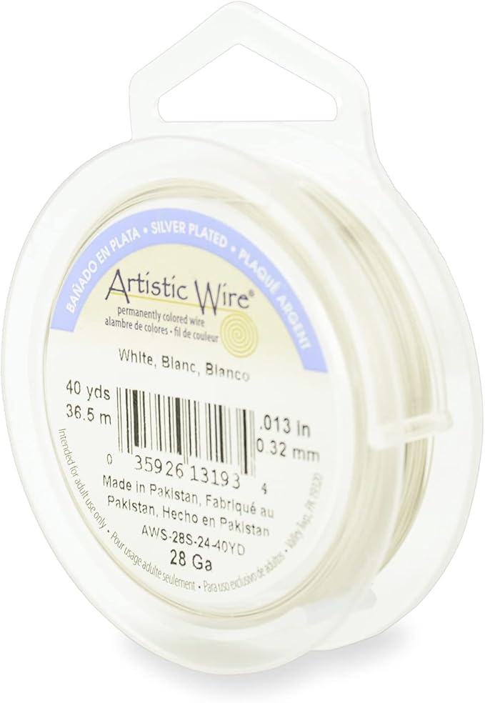 Artistic Wire, 28 Gauge Silver Plated Tarnish Resistant Colored Copper Craft by ArtisticWire