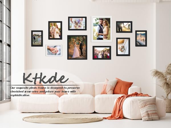 KTKDE 8.5x11 Picture Frame Walnut Certificate Document Frame 3 Pack Diploma - Image 6
