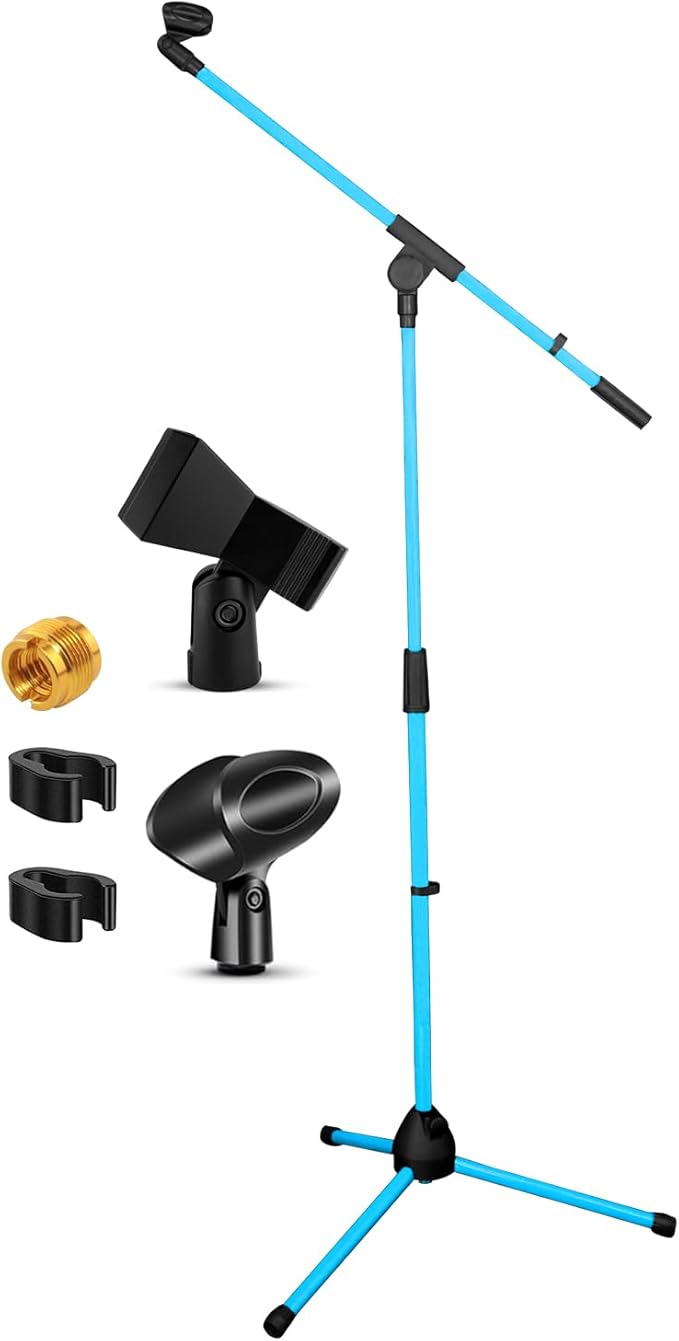5 Core Tripod Mic Stand Floor Adjustable 18 to 72 Inches Sturdy Boom Arm Holder by 5Core