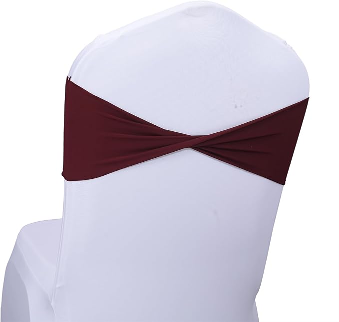 MDS Pack of 200 Spandex Chair Sashes Bows Elastic Stretch Dining Chair Bands by MDS