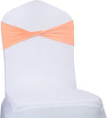 VDS Pack of 10 PCS | Peach | Spandex Chair Sashes Bows Without Buckle | Stretch by VDS