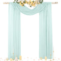 Socomi Wedding Arch Draping Fabric 29" x 20Ft 1 Panel Mint Green Sheer Outdoor by Socomi