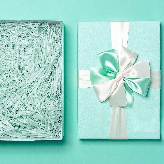 Aqua Satin Ribbon Double Faced Satin 1/2 inch x 55 Yards Polyester Ribbon - Image 4