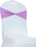 VDS Pack of 25 PCS | Light Purple | Spandex Chair Sashes Bows Without Buckle | by VDS