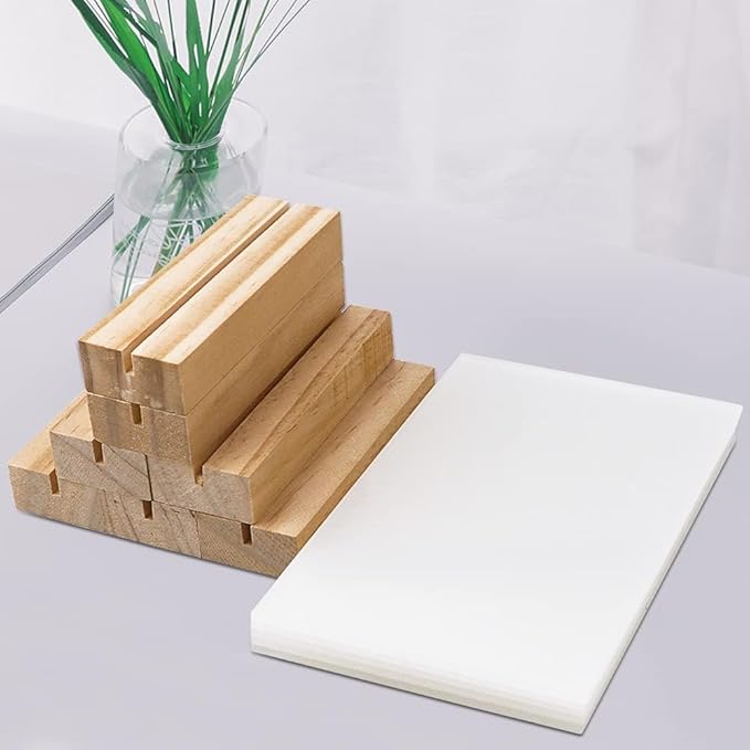 8 Pack 5 x 7 Inch Blank Clear Acrylic Table Displays - Image 6