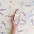 Candy Color Stripes Confetti For Table by HROVSUR