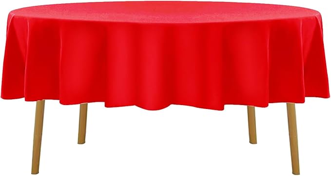 60 inch Round Tablecloth Washable Polyester Table Cloth Decorative Table Cover - Image 2