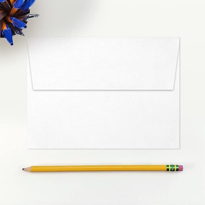 LUXPaper A7 Invitation Envelopes | Peel & Press | 5 1/4" x 7 1/4" | White Linen - Image 4